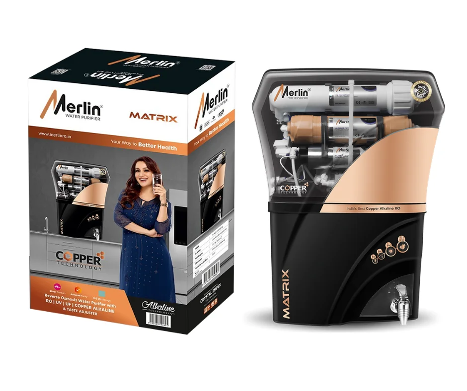 Aqua Penta merlin-matrix-Copper Technology RO +UV +UF+ Test Adjuster -digital-black.