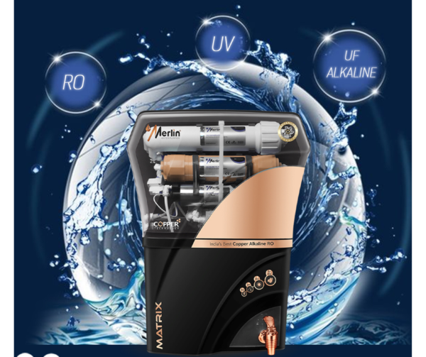 Aqua Penta merlin-matrix-Copper Technology RO +UV +UF+ Test Adjuster -digital-black.