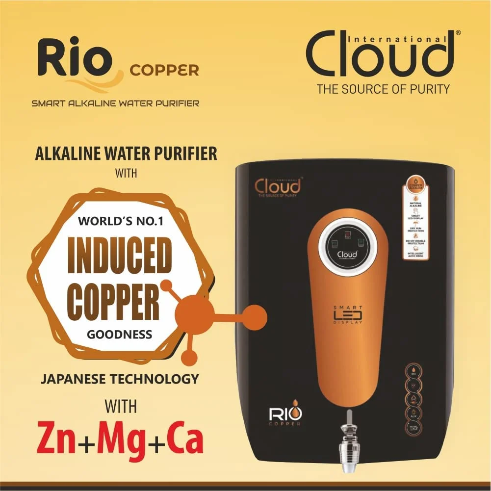 aqua Penta Cloud RIO Copper With Led Digital Display RO +UV+TDS+ Minerals